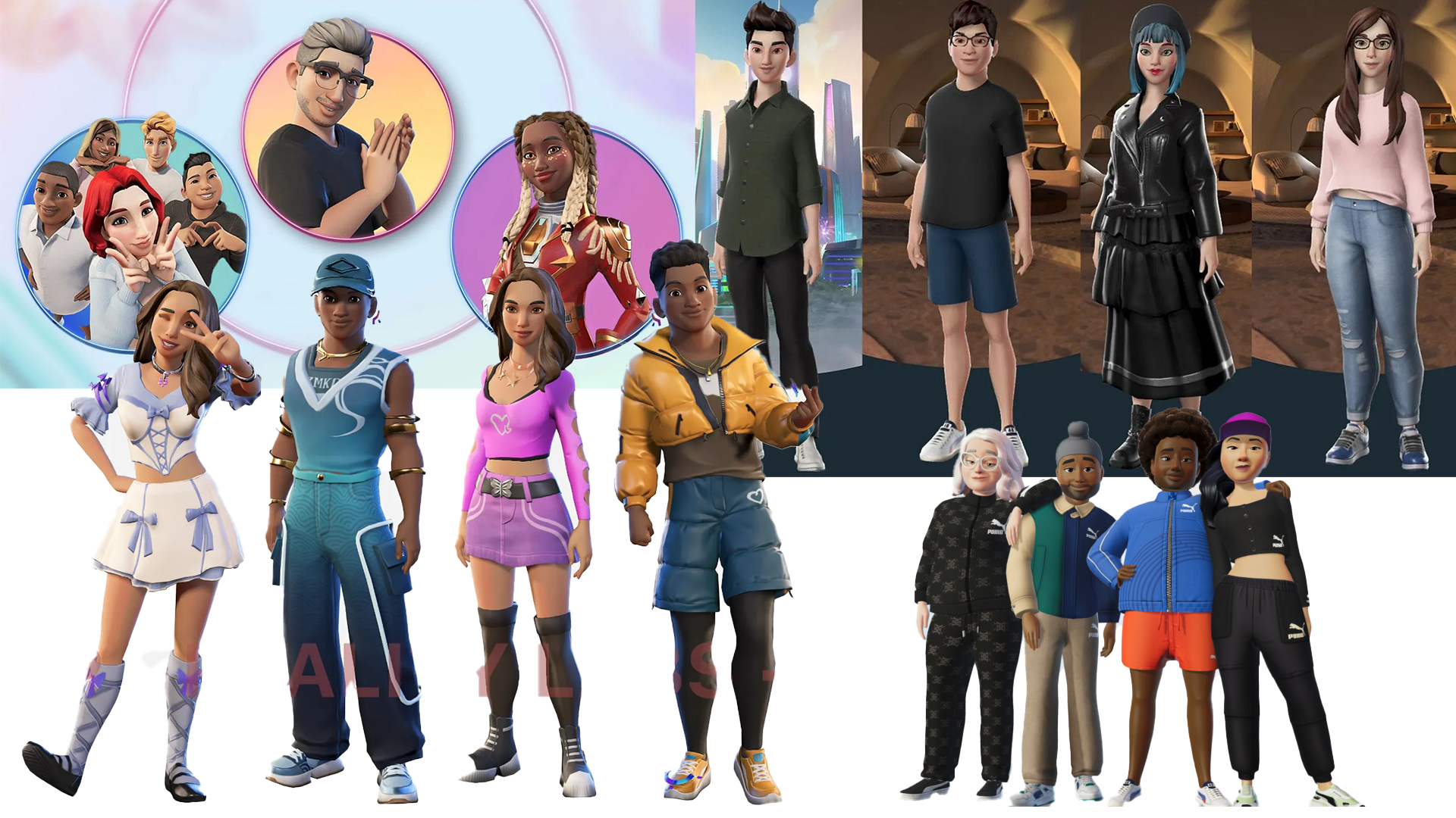 Avatar outfit line-up